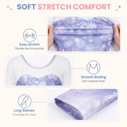 Girls Gymnastics Leotards, Long Sleeve Rhinestone toddler dance outfits with Shorts for Tumbling Ballet