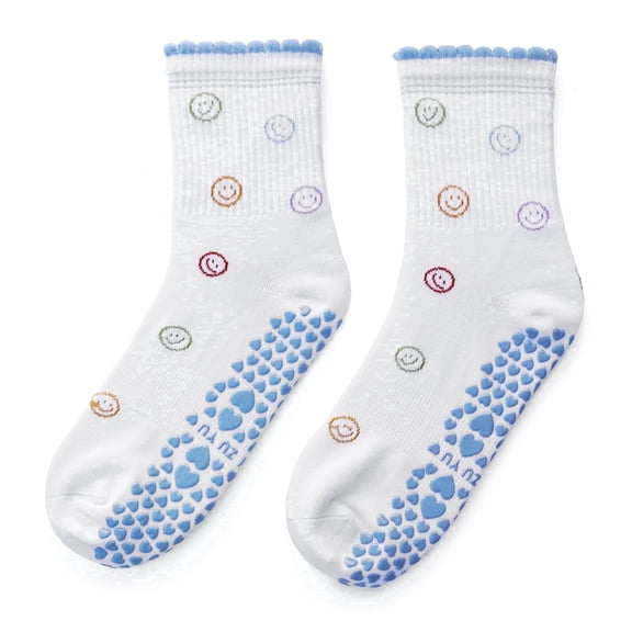 Cute Non-Slip Grip Socks for Women - Pilates, Yoga & Barre, Strong Silicone Hold