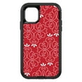 thumbnail image 1 of DistinctInk Custom SKIN / DECAL compatible with OtterBox Defender for iPhone 11 Pro (5.8" Screen) - Dark Red White Floral, 1 of 5