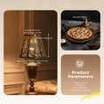 thumbnail image 2 of Mini Lamp Shade Cover, SWAIFDEE Metal Barrel Lampshade for Wall Lamp and Tabl Light, 5X9X7in, Small Lampshades, Spider, 2 of 7