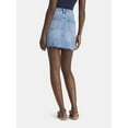 thumbnail image 3 of Time and Tru Women's Denim Mini Skirt, Sizes 0-20, 3 of 5
