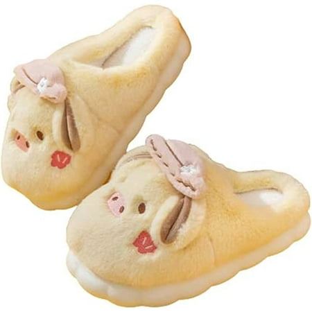 

PIKADINGNIS Women Men Lovely Cute Pig Animal Fluffy House Shoes Furry Faux Fur Plush Soft Warm Winter Slippers Indoor Home