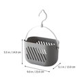 thumbnail image 3 of Cesta colgante de plástico Sincero para ducha organizador portátil color gris, 3 of 5