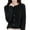 Black, variant on Cardigan Sweaters for Women Button Down Cardigans Open Front Crew Neck Knit Sweaters Trendy Dressy Knitwear OIOLOYJM Black 2XL