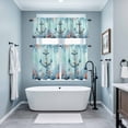 thumbnail image 3 of Coastal Anchor Blue Kitchen Curtains Sets for Windows 36 Inch Length, Summer Beach Nautical Coral Starfish Rod Pocket Window Treatments Tier Curtains and Valances Set for Bedroom/Bathroom, 3 of 8