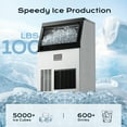 thumbnail image 3 of Coolake 200lbs/24H Commercial Ice Maker Machine with 50lbs Ice Storage,  Stainless Steel Under Counter ice Machine, Air Cooled, 115v, 3 of 7