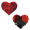 Red, variant on Love: Silver & Black Color Changing Sequin Heart Nipple Pasties by Pastease®