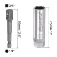 thumbnail image 2 of Uxcell 16mm Magnetic Spark Plug Socket, 3/8" Drive 6 Point Thin Wall with Power Drill Adapter, 2 of 5