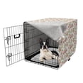thumbnail image 5 of Floral Dog Crate Cover, Blossoming Flower Arrangements and Bunnies Pattern, Easy to Use Pet Kennel Cover Small Dogs Puppies Kittens, 7 Sizes, Blue Multicolor, by Ambesonne, 5 of 6