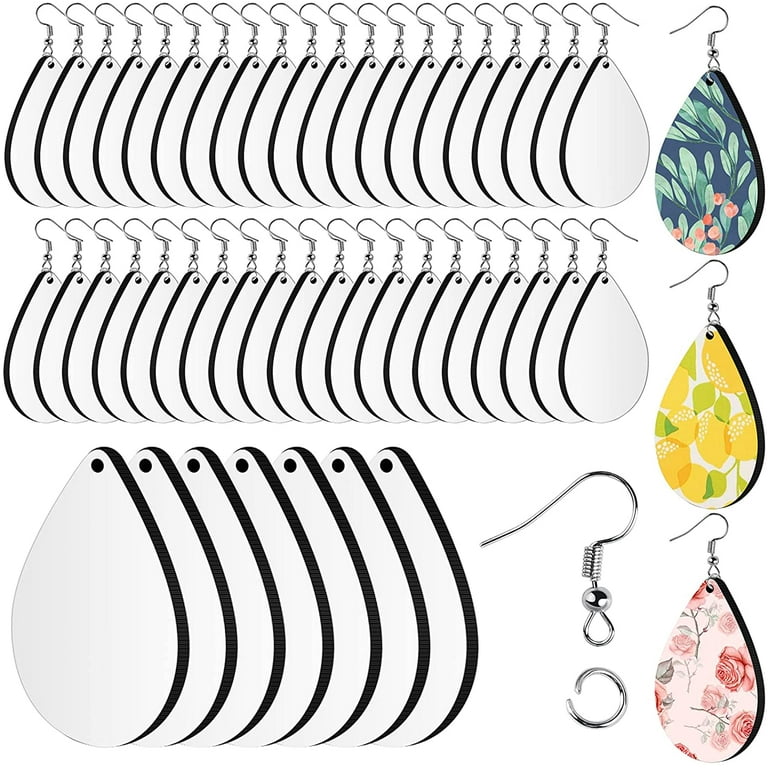 Palksky 50pcs Sublimation Blanks Products - Sublimation Earring Blanks with  Earring Hooks and Jump Rings for Halloween Christmas Women Girls DIY  Earring Project Sublimation Accessories