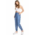 thumbnail image 4 of C'est Toi Women's High Rise Baggy Cargo Woven Tencel Jogger Pants (Medium Denim, Medium), 4 of 4
