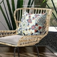thumbnail image 7 of Glory of Flowers Peacock Throw Pillow with Removable Cover in Light Green Blue Red 20x20, 7 of 7