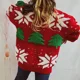thumbnail image 4 of Suéter rojo navideño para mujer, jersey tejido para otoño e invierno, jersey holgado de moda coreana, jersey de manga larga cálido para mujer, jerséis navideños informales, 4 of 5