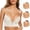 White, variant on Push Up Bra Deep V Backless Bra Underwire Open Back Racerback Bra Seamless Thin Strap Bra Triangle Bralette Sports Bras for Women M