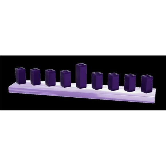 A&M Judaica & Gifts 59052 0.64 x 2 x 2 in. Hanukkah Menorah, Enamel - Purple