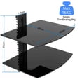 thumbnail image 3 of Soporte de pared para TV con estantes flotantes Suptek con 2 estantes, color negro, 3 of 9