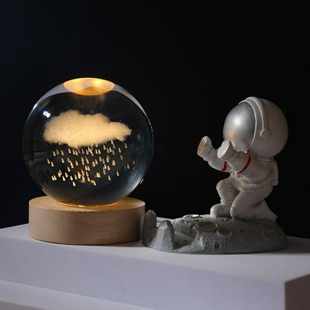 

DagobertNiko Luminous Planetary Galaxy Astronaut Crystal Ball With Astronaut Hand Push Night Light Usb Power Supply To Keep Warm/Rgb Bedside Light Children s Gift