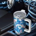 thumbnail image 6 of Modern 40oz Tumbler– Stainless Steel Insulated Tumbler with Handle and Straw, Large Capacity Travel Cup for Hot & Cold Drinks, 6 of 7