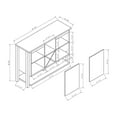 thumbnail image 6 of Furniture of America Seton Multi-Storage Dining Server, Vintage Walnut, 6 of 6