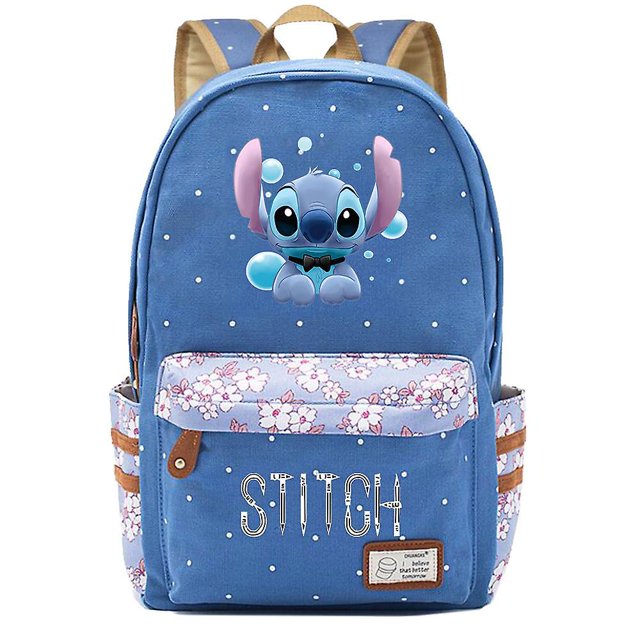 Lilo & Stitch Backpacks For Women And Men - School Bag For Teenagers - Canvas Laptop Backpack With Large Capacity - Rucksack Featuring Anime Mochilas