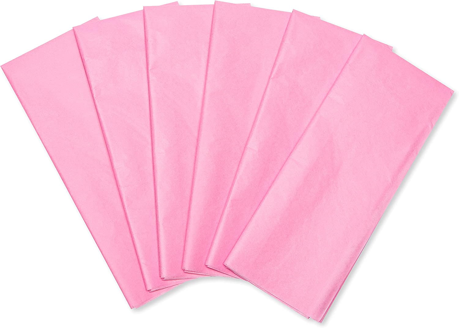 Premium Light Pink Tissue Paper, Soft and Durable, 125 Sheets Bulk Pack