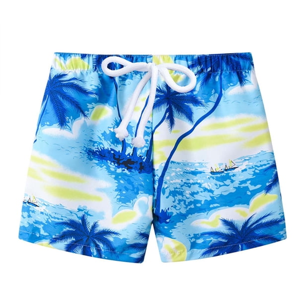 Pantalones Cortos De Entrenamiento Deportivo Para Niños, Pantalones Cortos Estampados Informales De Verano Para Niños, Pantalones De Playa Con Cintura De Goma Odeerbi LM103-1849