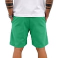 thumbnail image 5 of Men's Corduroy Shorts Casual Elastic Waist Drawstring Lightweight Summer Beach Shorts Green L, 5 of 6