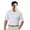 White/Cafe Latte, variant on Monterey Club Men's Tournament Stripe Texture Golf Polo Shirt #1078