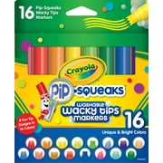 Crayola Pip-Squeaks Mini Wacky Tips Washable Markers, 16 Count