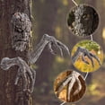thumbnail image 3 of Tree Bark Face Halloween Outdoor Garden Statue Ghost Face Sculpture Decor, 3 of 7