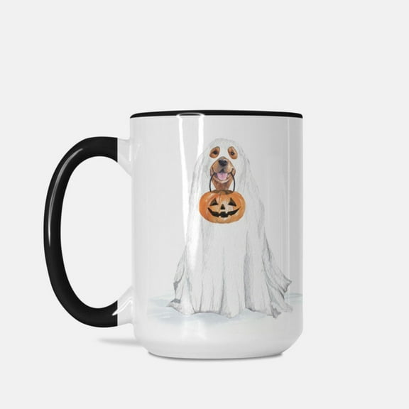 11oz Ghost Dog Halloween Mug, Spooky Dog Coffee Cup, Cute Ghost Coffee Mug, Golden Retriever Halloween Mug, Coffee Cup, Gift For Halloween