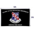 thumbnail image 3 of mokarier 1st BN 327th Infantry Regiment Flag Above the rest Flag Banner Outdoor Indoor Decoration Flag 3x5Feet Double Stitched Polyester with Brass Grommets, 3 of 5