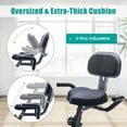 thumbnail image 6 of Foldable Exercise Bike for Home Stationary Magnetic Indoor Cycling Maximum Weight 300 lbs with 10-Level Adjustable Resistance, Arm Bands and Backrest(Green), 6 of 8