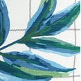 thumbnail image 4 of Jordan Manufacturing 18" x 18" Blue, Green and Cream Palm Leaves Square Reversible Decorative Throw Pillow with Welt, 4 of 5