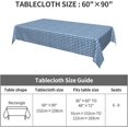 thumbnail image 2 of Rectangle Tablecloth 60x102 Inch, Blue Grids Tablecloths Rectangular Stain Resistant Tabletop Covers Outdoor Tablecloth for Dining Table, Buffet Parties and Camping, 2 of 8