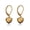 Gold A, variant on Gold Plated Heart Dangle Earrings for Women,Silver Dangle Leverback Earrings Hypoallergenic Love Heart Dangle Drop Earrings for Jewelry Gifts