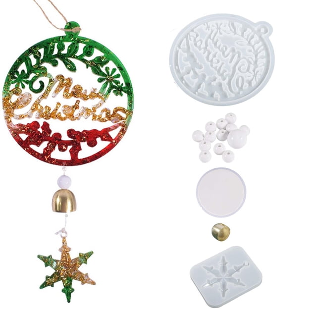 Resina de Silicona Colgante de Epoxi BLESIY Navidad con Campanas Resina epoxica
