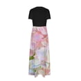 thumbnail image 4 of PuLe 【New】 Summer Short Sleeve Dress Women Summer Maxi Dress Casual Long Boho Beach Sundresses Casual Crewneck Short Sleeve Ankle Length Dress, 4 of 4