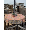 thumbnail image 2 of Outdoor Tablecloths with Umbrella Hole & Zipper, Purple Red Floral Boho Round Tablecloths 60 Inch, Vintage Ethnic Tribe Abstract Art Waterproof Table Cloth, Patio/Pool/Picnic Table Covers, 2 of 8