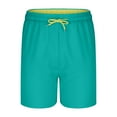 thumbnail image 4 of Mens Shorts with Pockets and Mesh Liner Waterproof Drawstring Elastic Waist Casual Solid Straight Leg Lightweight Beach Board Shorts, 4 of 6