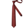 thumbnail image 3 of Dark Red Ties for Men Plaid Checkered Tie Set Silk Necktie Pocket Square Handkerchief Cufflinks Lapel Pin Tie Clip, 3 of 5