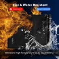 thumbnail image 3 of Bolso Faraday con capucha, ignífugo, resistente al agua, negro, 3 of 7