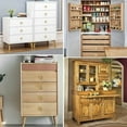 thumbnail image 5 of CNKOO 8-Piece Rattan Furniture Button  White Circular Drawer Handle  Used For Wardrobes  Dressing Cabinet With Screws, 5 of 5