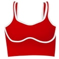 thumbnail image 6 of Cropped Tank Tops for Women High Impact Push Up Racerback Sleeveless Contrast Binding Workout Yoga Gym Tanks, 6 of 7