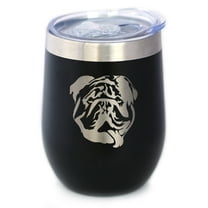 Bevvee Insulated Wine Tumbler 12 oz English Bulldog Face English Bulldog Owner Gifts Tumblers