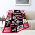 thumbnail image 2 of Wrestling Blanket Wrestling Throw Blanket Soft Fleece Flannel Bedding Wrestling Gifts for Men Wrestler Boys Women Girls Lovers Adults Stuff Plush for Couch Sofa Bed Room Decor 60"X80", 2 of 6