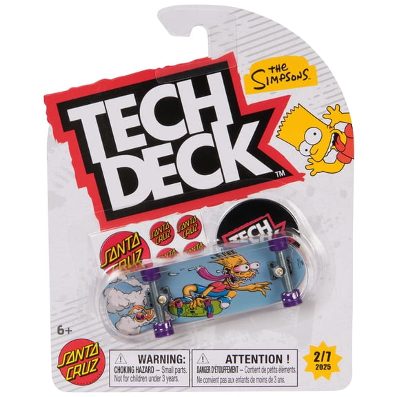 Tech Deck Simpsons Series Fingerboard, Customizable Mini Skateboards, for Ages 6 and up