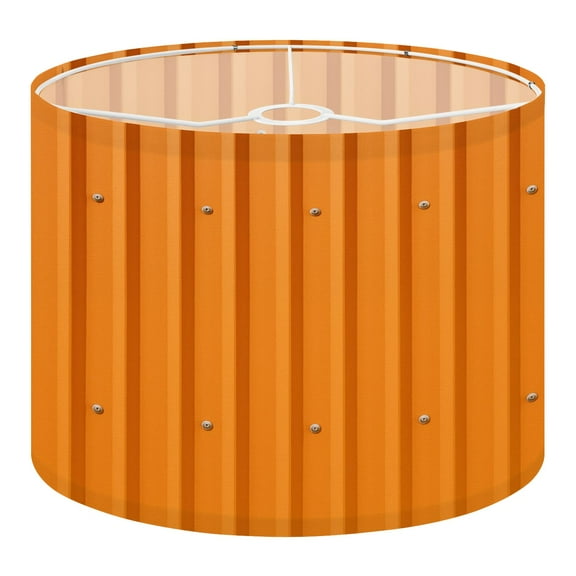 Linen Drum Lampshades orange container row striped texture nautical 13"x13"x10" Light Shade for Table Lamps Floor Lamp Shades Lampshade Replacement Nautical Decor Assembly Required
