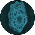 thumbnail image 1 of Ahgly Company Tapis Rond Lavable en Machine Intérieur Transitionnel Vert Cyan Foncé, 8 Pieds Rond, 1 of 7