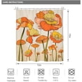 thumbnail image 4 of Retro Orange Floral Mushroom Shower Curtain 70s Rustic Vintage Yellow Abstract Aesthetic Flower Plant Botanical 72Wx72H Inch Modern Fabric Decor Bathroom Polyester Waterproof 12 Pack Hooks, 4 of 6